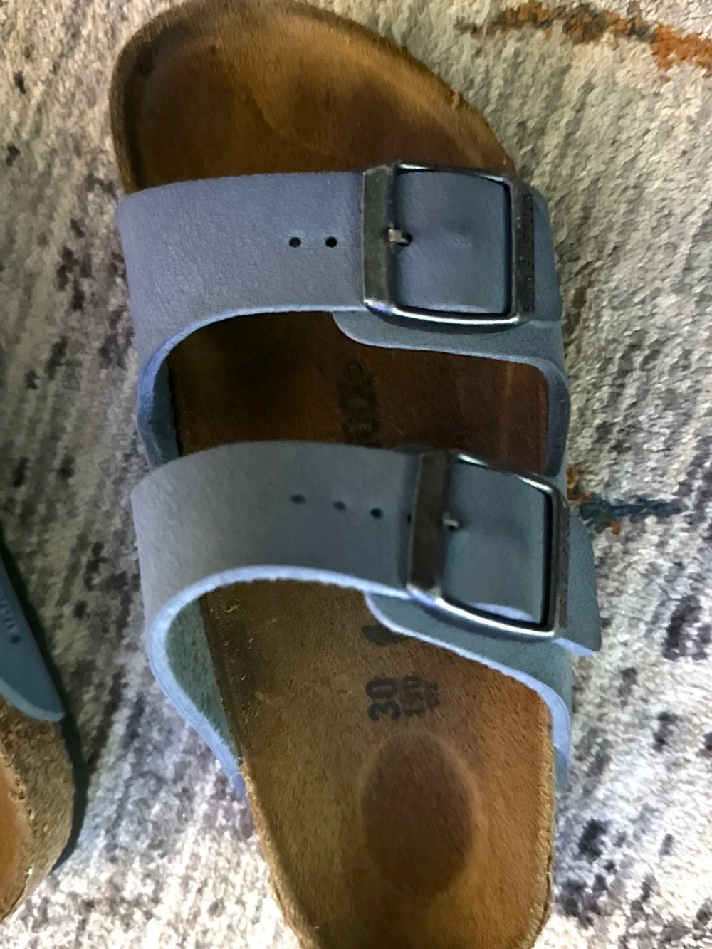 Birkenstock Kids Two-Buckle Slide Sandals in Light Blue